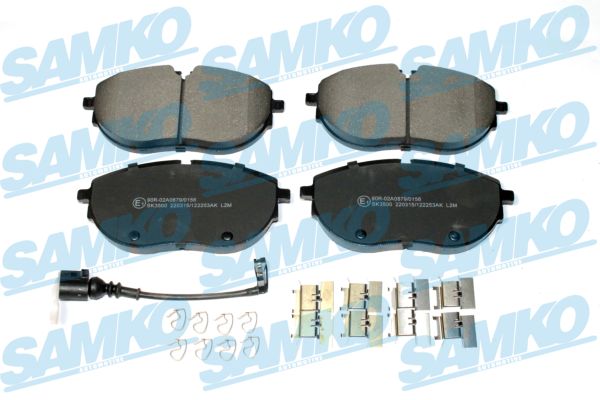 Комплект тормозных колодок, дисковый тормоз - 5SP2253AK SAMKO