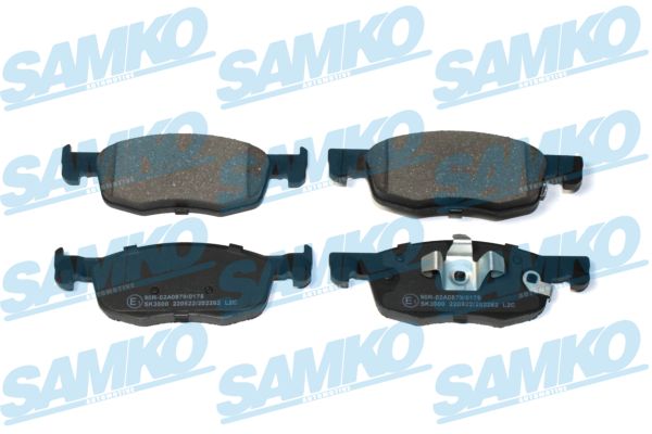 Комплект тормозных колодок, дисковый тормоз - 5SP2262 SAMKO