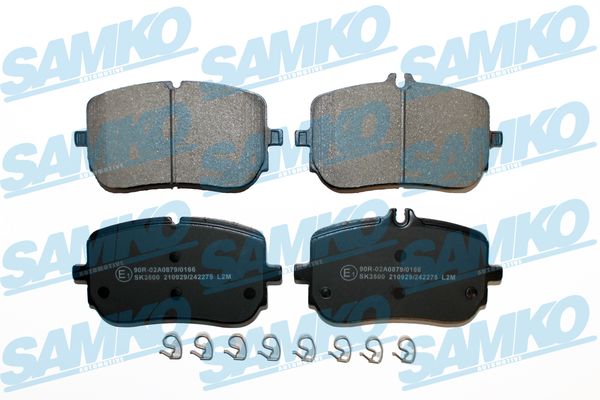 Комплект тормозных колодок, дисковый тормоз - 5SP2275 SAMKO