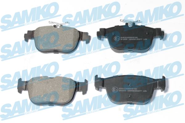 Комплект тормозных колодок, дисковый тормоз - 5SP2277 SAMKO