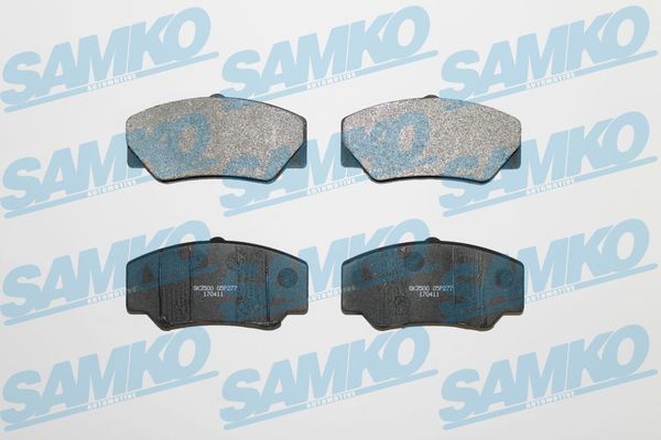 Комплект тормозных колодок, дисковый тормоз - 5SP277 SAMKO
