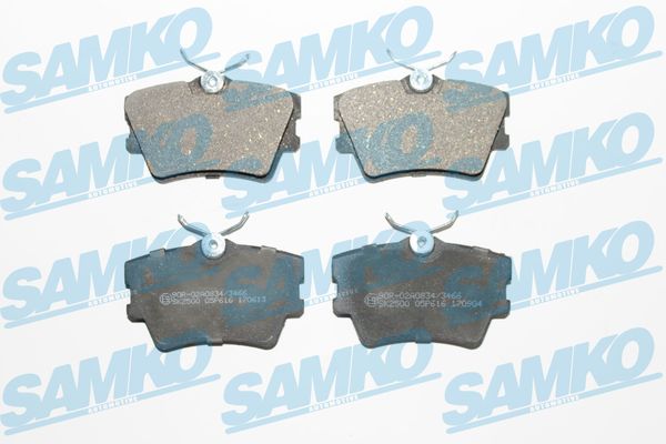 Комплект тормозных колодок, дисковый тормоз - 5SP616 SAMKO