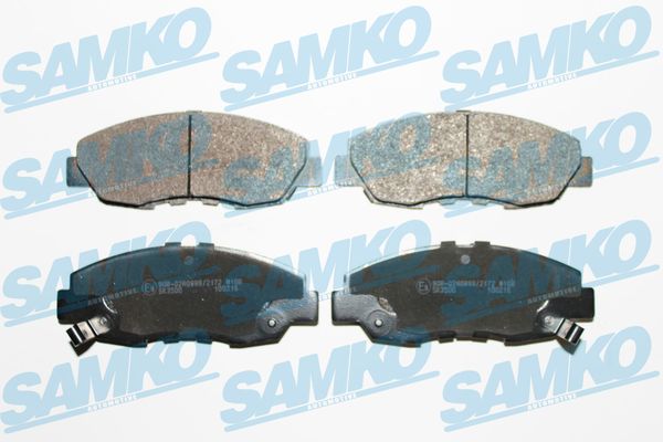 Комплект тормозных колодок, дисковый тормоз - 5SP641 SAMKO