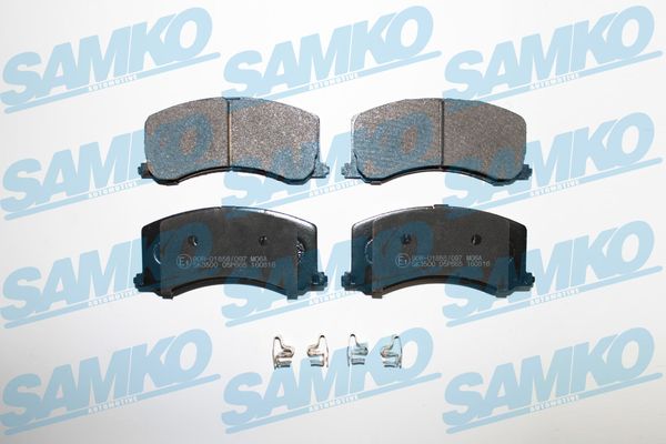 Комплект тормозных колодок, дисковый тормоз - 5SP665 SAMKO