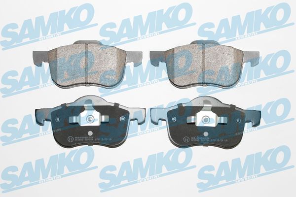Комплект тормозных колодок, дисковый тормоз - 5SP704 SAMKO