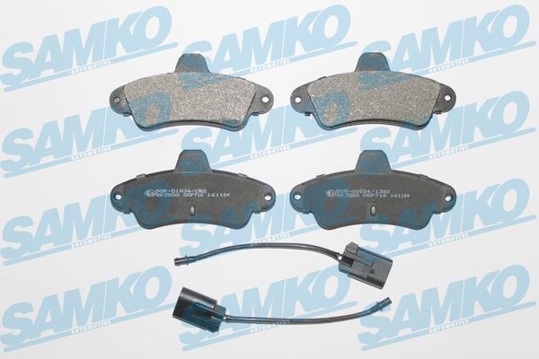 Комплект тормозных колодок, дисковый тормоз - 5SP716 SAMKO