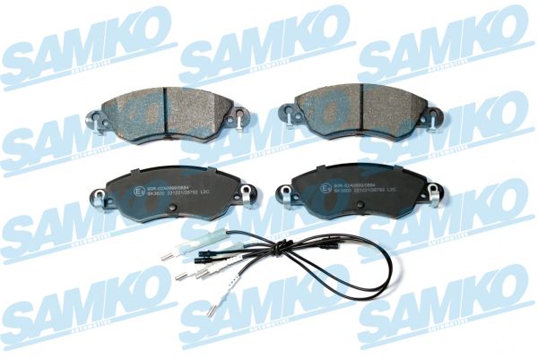 Комплект тормозных колодок, дисковый тормоз - 5SP792 SAMKO