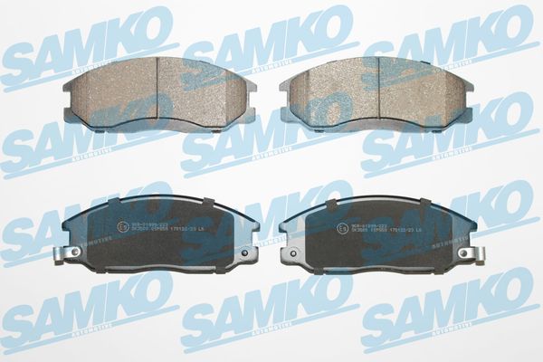 Комплект тормозных колодок, дисковый тормоз - 5SP858 SAMKO