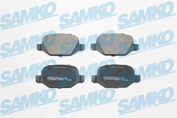 Brake Pad Set, disc brake - 5SP871 SAMKO