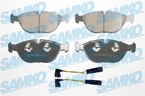 Комплект тормозных колодок, дисковый тормоз - 5SP881G SAMKO