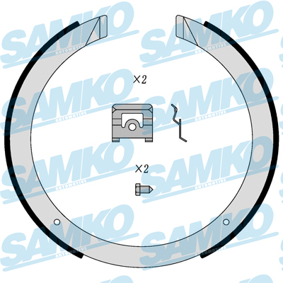 Bremsbackensatz, Feststellbremse - 81098 SAMKO