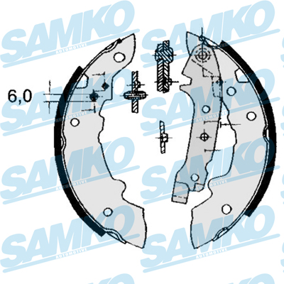 stabdžių trinkelių komplektas - 84320 SAMKO