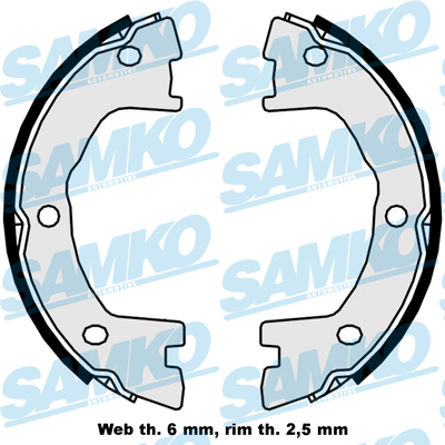 Kit ganasce, Freno stazionamento - 89250 SAMKO