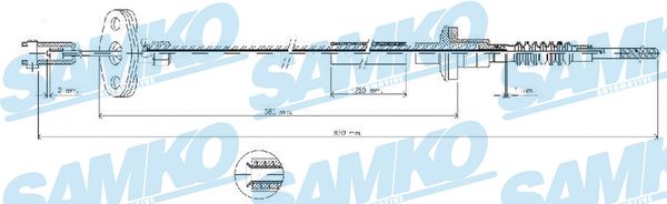 Cavo comando, Comando frizione - C0035C SAMKO