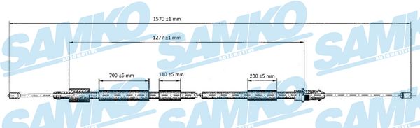 Cavo comando, Freno stazionamento - C0119B SAMKO