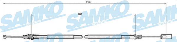 Cable, parking brake - C0213B SAMKO