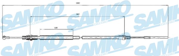 Cable, parking brake - C0214B SAMKO