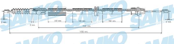 Cavo comando, Freno stazionamento - C0262B SAMKO