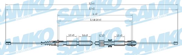 Cable, parking brake - C0263B SAMKO