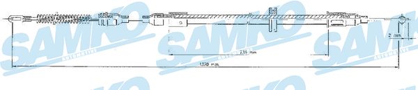 Cable, parking brake - C0547B SAMKO