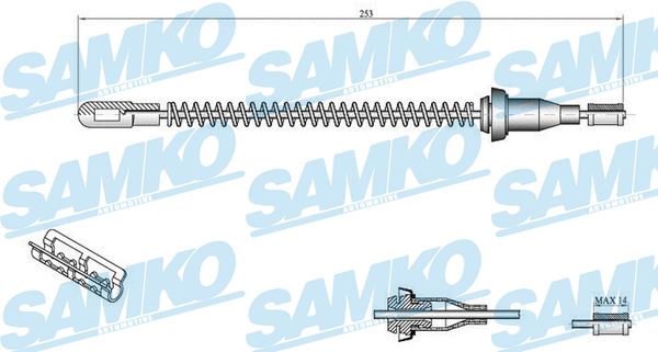 Cavo comando, Freno stazionamento - C0556B SAMKO