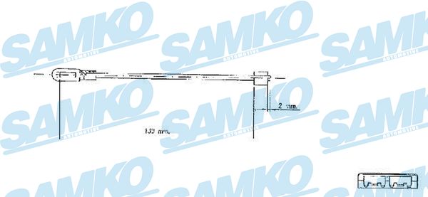 Cavo comando, Freno stazionamento - C0578B SAMKO