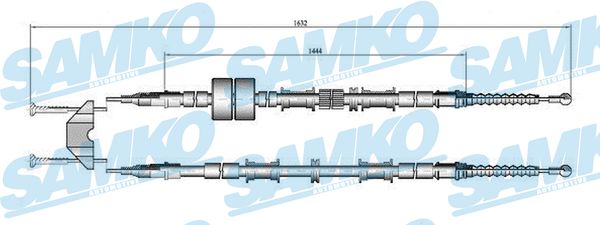 Cavo comando, Freno stazionamento - C0652B SAMKO