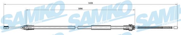 Cable, parking brake - C0684B SAMKO