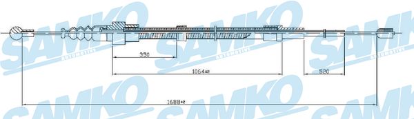 Cable, parking brake - C0953B SAMKO