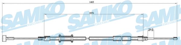 Cable, parking brake - C1008B SAMKO