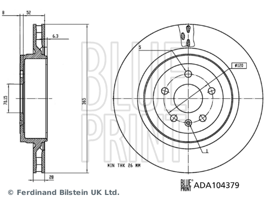Brake Disc - ADA104379 BLUE PRINT