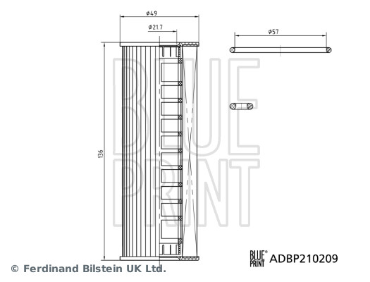Filtro olio - ADBP210209 BLUE PRINT