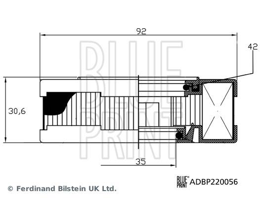 Filter, crankcase breather - ADBP220056 BLUE PRINT