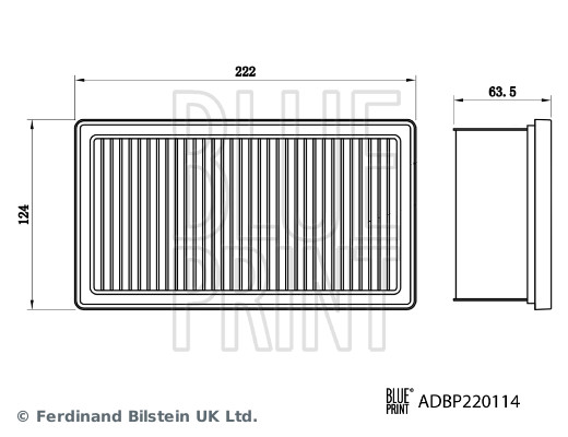 Luftfilter - ADBP220114 BLUE PRINT