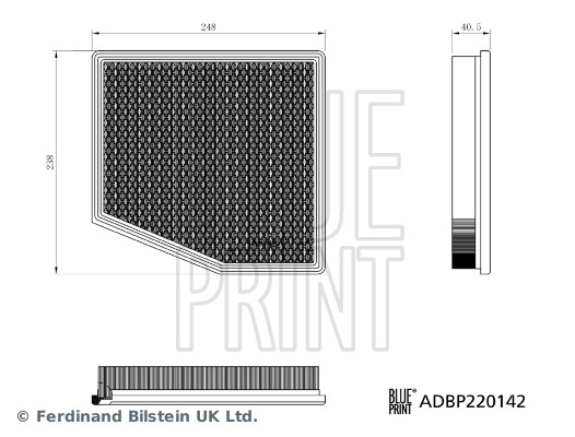 Filtro aria - ADBP220142 BLUE PRINT