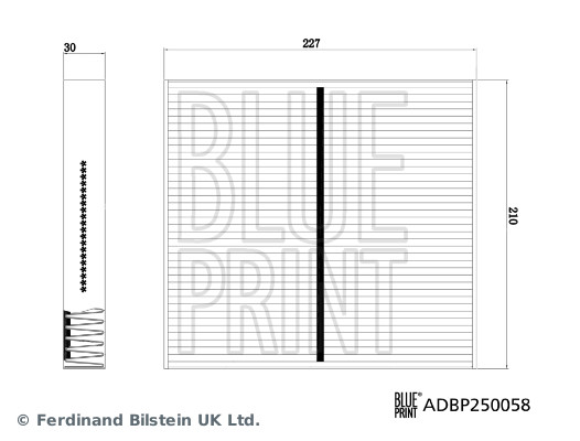 Filter, interior air - ADBP250058 BLUE PRINT