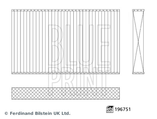 Filter, interior air - ADBP250119 BLUE PRINT
