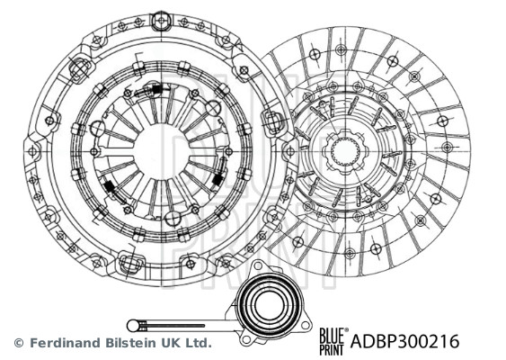 Комплект сцепления - ADBP300216 BLUE PRINT