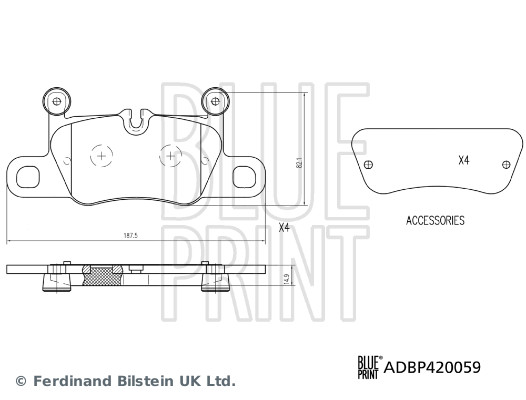 Brake Pad Set, disc brake - ADBP420059 BLUE PRINT