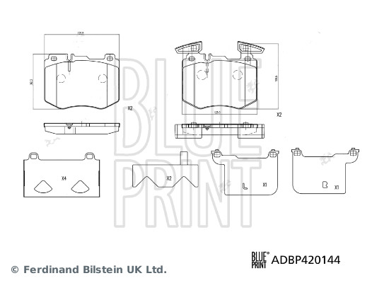 Brake Pad Set, disc brake - ADBP420144 BLUE PRINT