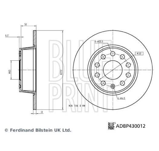 Brake Disc - ADBP430012 BLUE PRINT