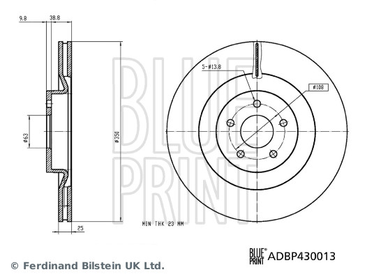 Brake Disc - ADBP430013 BLUE PRINT
