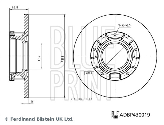 Brake Disc - ADBP430019 BLUE PRINT