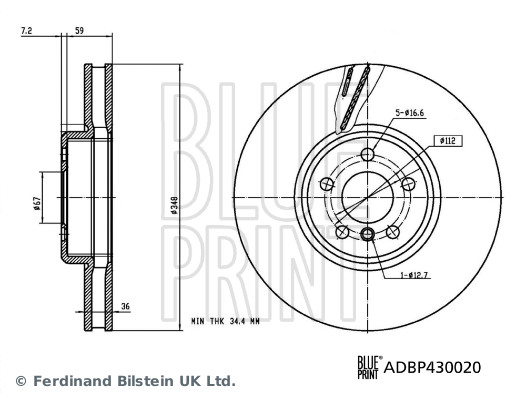 Brake Disc - ADBP430020 BLUE PRINT