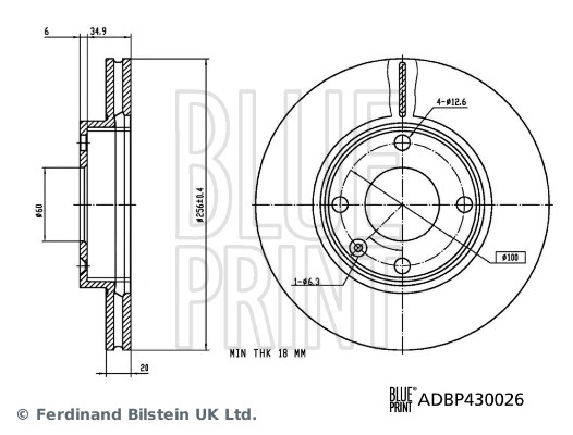 Brake Disc - ADBP430026 BLUE PRINT
