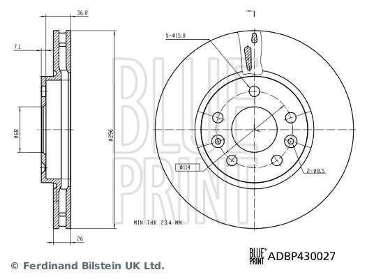 Brake Disc - ADBP430027 BLUE PRINT