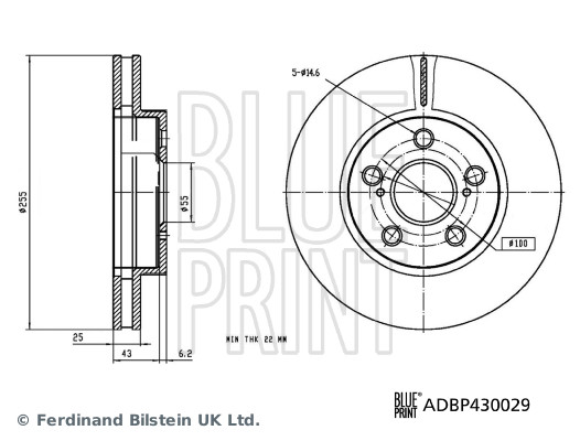 Brake Disc - ADBP430029 BLUE PRINT