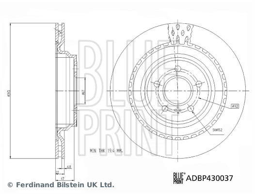 Brake Disc - ADBP430037 BLUE PRINT