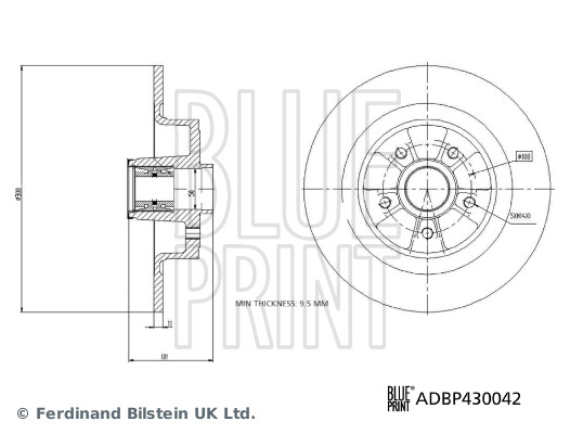 Brake Disc - ADBP430042 BLUE PRINT