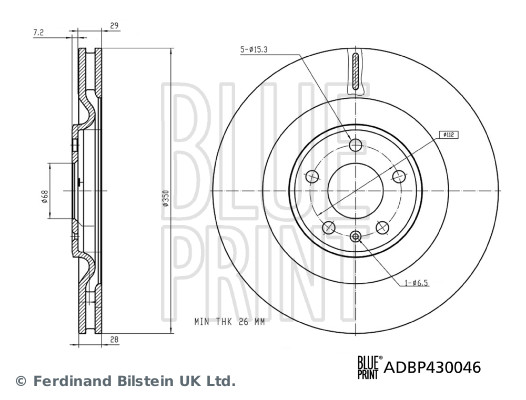 Brake Disc - ADBP430046 BLUE PRINT